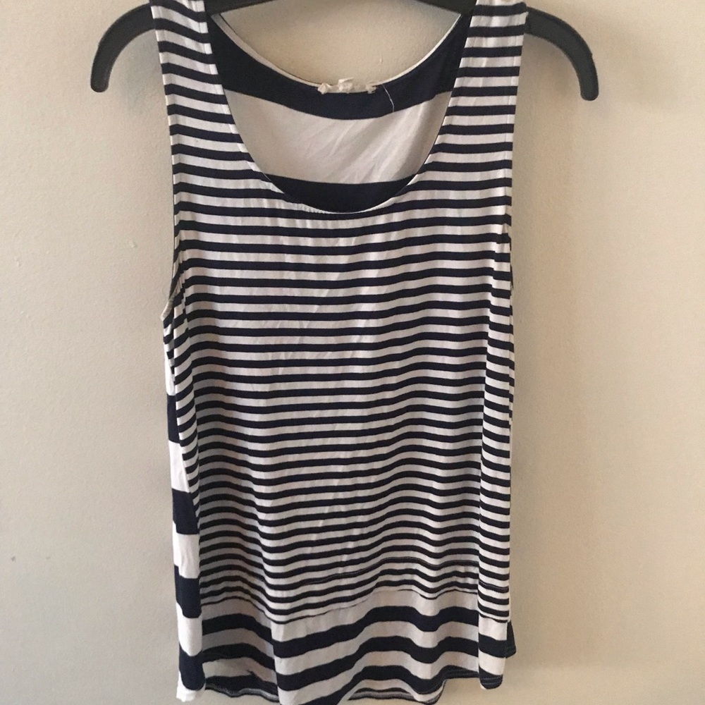 Navy and White Stripped Tank